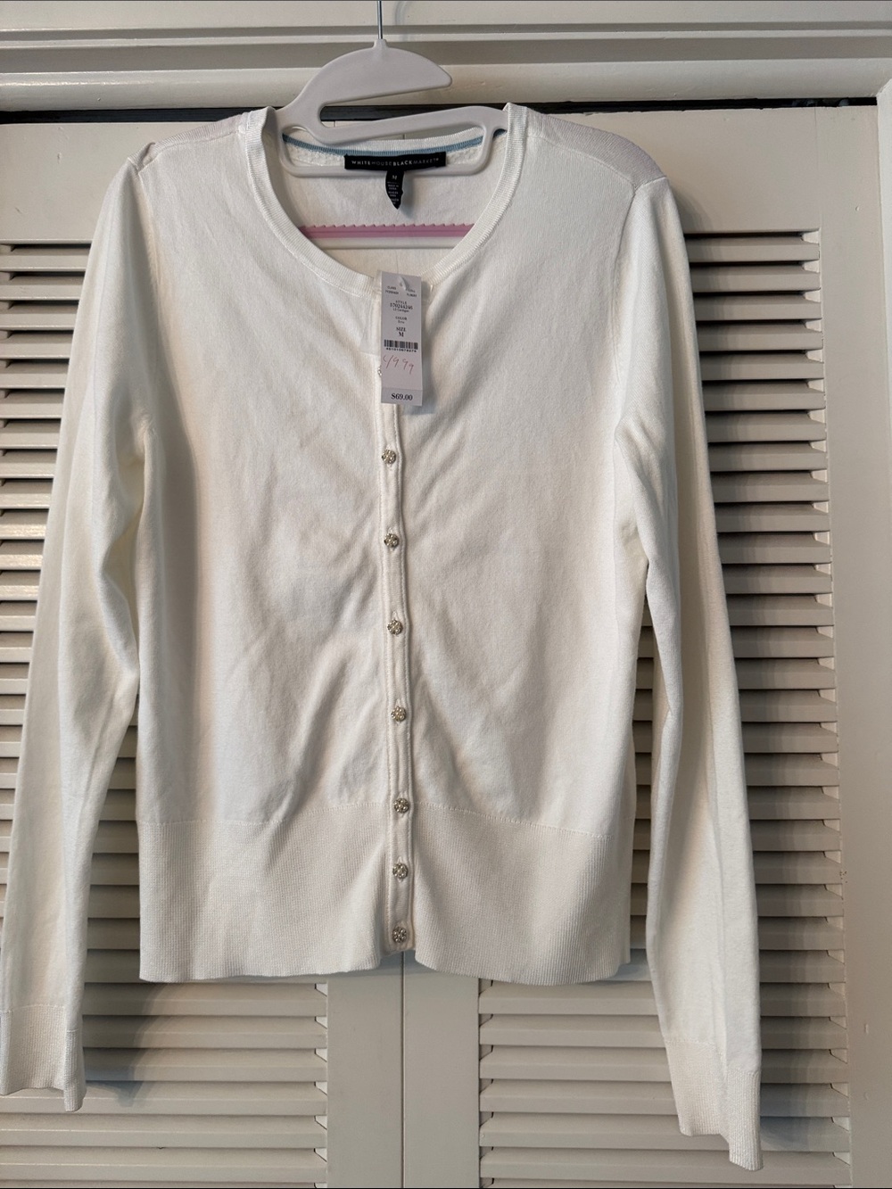 Worthington White Women's Button-Front Cardigan
